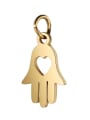 thumb Stainless Steel With Gold Plated Fashion Irregular Charms hands with heart 0