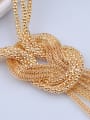 thumb Exaggerated Knotted Tassels Gold Plated Alloy Necklace 1