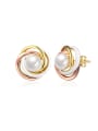 thumb Luxury Multi-color Gold Plated Artificial Pearl Earrings 0