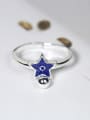 thumb Personalized Purple Star Little Bell 925 Silver Opening Ring 0