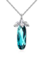 thumb Simple Shiny austrian Crystal Platinum Plated Necklace 2