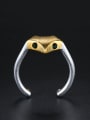 thumb Double Color Personalized Fox 925 Sterling Silver Opening Ring 0