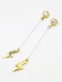 thumb Women Creative Lightning Shaped Zircon Earrings 1