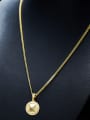thumb Personalized Exaggerated Round Gold Plated Necklace 1