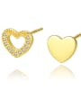 thumb 925 Sterling Silver With  Cute Heart-shaped  Stud Earrings 0