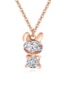 thumb Stainless Steel With Rose Gold Plated Cute Bobbi bear Necklaces 0