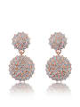 thumb Fashion Shiny Cubic Zirconias-covered 925 Sterling Silver Stud Earrings 0