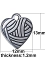 thumb Stainless Steel With Antique Silver Plated Vintage Woven peach Heart Charms 1