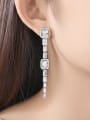 thumb Copper  With Platinum Plated Trendy Geometric Tassels  Earrings 1