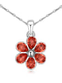 thumb Simple Water Drop austrian Crystals Flower Alloy Necklace 2