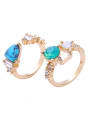 thumb Fresh Blue Stones Women Simple Style Opening Ring 0