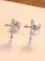 thumb 925 Sterling Silver With Fashion Cross Stud Earrings 0