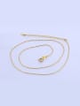 thumb Copper Alloy 24K Gold Plated Simple style Single Chain Necklace 0