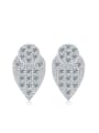 thumb Small Fresh Leaves Silver Stud Earrings 0