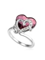 thumb Fashion Heart Swaroski Crystal Alloy Ring 3