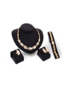 thumb Alloy Imitation-gold Plated Fashion Leaves-shaped Four Pieces Jewelry Set 0