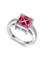 thumb Simple Square austrian Crystal Alloy Ring 4