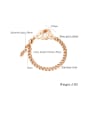 thumb Titanium With Rose Gold Plated Simplistic Handcuffs  Chain Bracelets 3