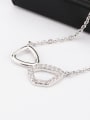 thumb Simple Cubic Zircon Geometrical Necklace 1