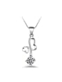 thumb Fashion Heart shapes Cubic Zircon Copper Necklace 0