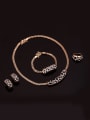 thumb Alloy Imitation-gold Plated Vintage style Rhinestones Paint Four Pieces Jewelry Set 1