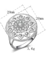 thumb Best-selling Flower Pattern Zircons Women Ring 1