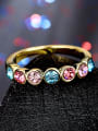 thumb All-match Colorful Rhinestones 18K Gold Plated Ring 1