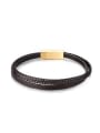 thumb High Quality Gold Plated Artificial Leather Bracelet 0
