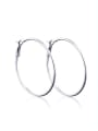 thumb Stainless Steel With Silver Plated Exaggerated Round Earrings 0