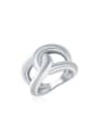 thumb All-match Cross Design White Gold Plated Ring 0