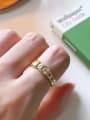 thumb 925 Sterling Silver With Gold Plated Simplistic Smooth Geometric Free Size Rings 1
