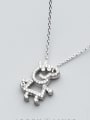 thumb S925 Silver Pig Peggy Diamonds Necklace Earrings Two Piece 2