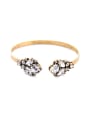 thumb Alloy Gold Plated Rhinestones Bangle 1