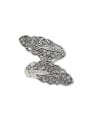 thumb Personalized Retro style Leaves Grey Rhinestones Alloy Ring 0