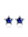 thumb Color Star Zircon Simple Stud Earrings 0