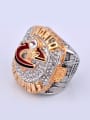 thumb Punk style Exaggerated Double Color Plated Rhinestones Alloy Ring 2