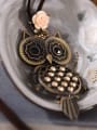 thumb Women Delicate Owl Shaped Rhinestones Necklace 2