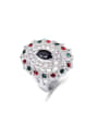 thumb Exaggerated Retro style Crystal Rhinestones Alloy Ring 0