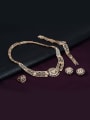 thumb Alloy Imitation-gold Plated Ethnic style Lion Head CZ Four Pieces Jewelry Set 1