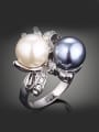 thumb Fashion Artificial Pearls Rhinestones Alloy Ring 0