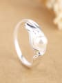 thumb Freshwater Pearl Silver Opening Ring 2