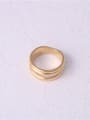thumb Titanium With Gold Plated Simplistic Smooth Round Band Rings 3