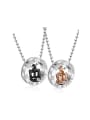 thumb Fashion Crown Round Lovers Necklace 0