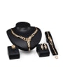 thumb Alloy Imitation-gold Plated Fashion Leaf-shaped Four Pieces Jewelry Set 0
