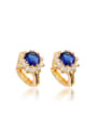 thumb High Quality 18K Rose Gold Flower Shaped Zircon Earrings 1