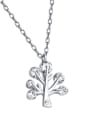 thumb 925 Sterling Silver With Cubic Zirconia Fashion Wishing tree pendant Necklaces 0