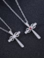 thumb Copper With Platinum Plated Simplistic Cross Necklaces 1