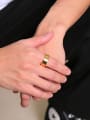 thumb Stainless Steel With Gold Plated Simplistic Smooth Round Men Rings 1