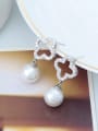 thumb Pearl  Zircon Fashion High-grade White Gold Plated drop earring 0