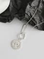 thumb 925 Sterling Silver With Silver Plated Simplistic Square&Circle Necklaces 0